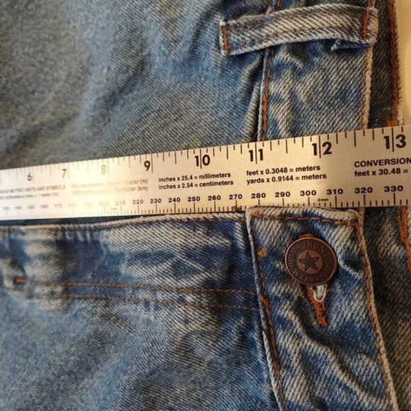 Irontown Workwear Mens 40x32 Blue Stonewashed Carpenter Utility Work Jeans Cotto - Picture 9 of 11